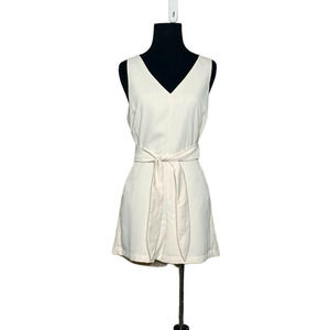 Shinestar cream cut out  back wrap tie romper size M
